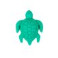 Green silicone turtle-shaped teether for babies