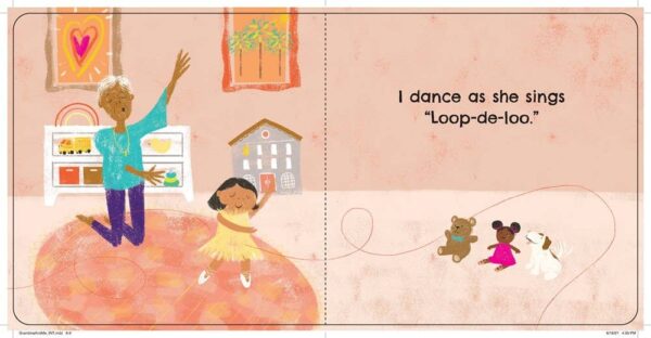 sourcebooks grandma and me (bb) Grandparent and child dancing in a cozy room.