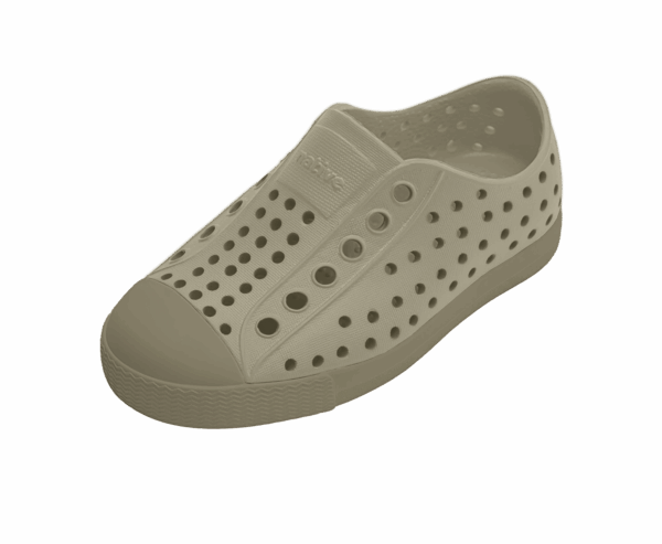 native jefferson elm green Perforated beige rubber slip-on shoe