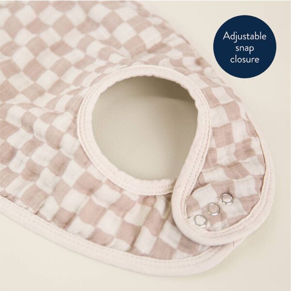 itzy ritzy *new* itzy bibs™: check yes! Checkered baby bib with adjustable snap closure.
