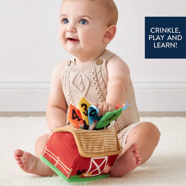 itzy ritzy *new* itzy sensory scarves™ Baby playing with colorful educational toy.