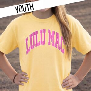 Girlie Girl Originals - Lulu Mac - Stripe Butter Youth Comfort Colors Tee