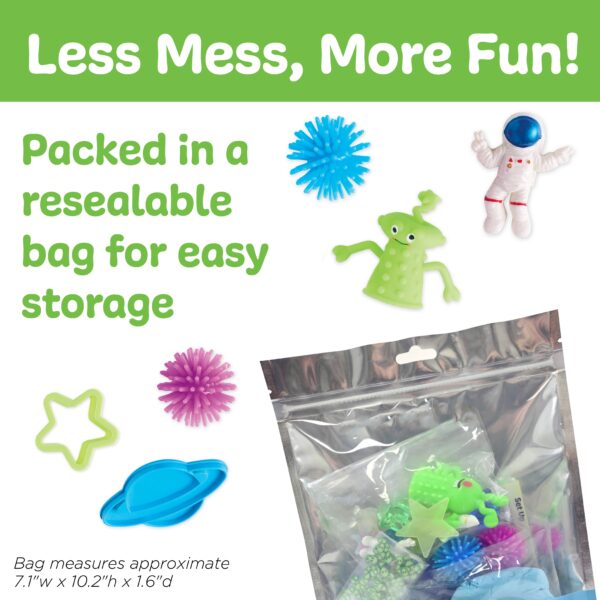 faber castell / creativity for kids sensory pack outer space on the go play set for kids Resealable bag with toys for easy storage.