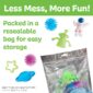 Resealable bag with toys for easy storage.