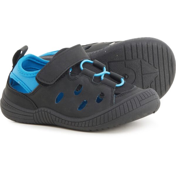 Black and blue kids' hiking sandals