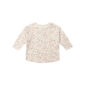 Cream floral long-sleeve baby shirt