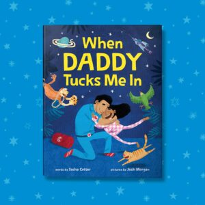 Children's bedtime book cover with animals and stars.