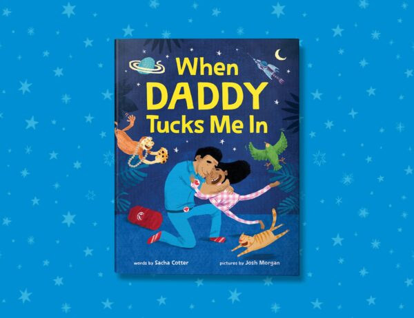 Children's bedtime book cover with animals and stars.