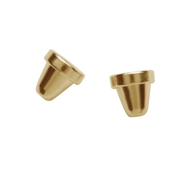 Gold bullet clutch earring backs
