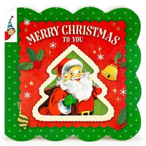 Santa Christmas card with festive decorations