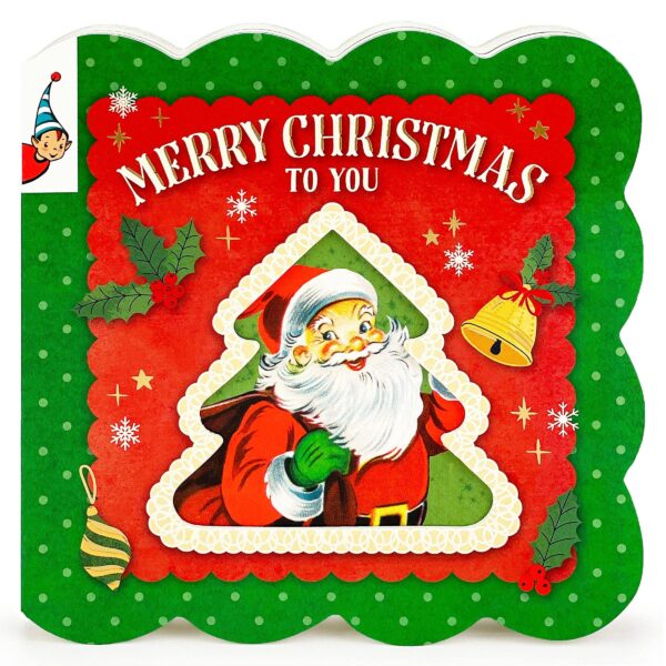 Santa Christmas card with festive decorations