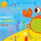Illustration of cheerful underwater crab and sea life.
