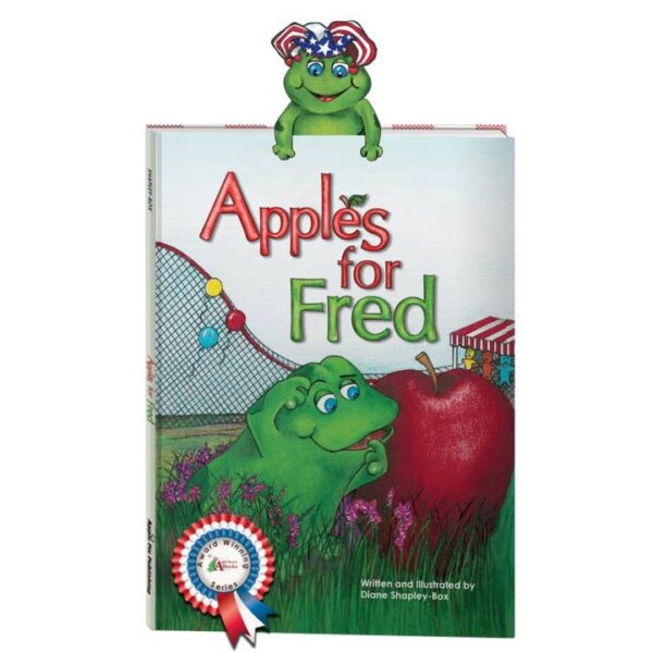 Apples for Fred children's book cover with frog.