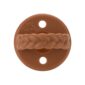 Brown braided baby pacifier with holes