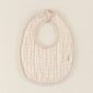 Cotton baby bib with snap closure