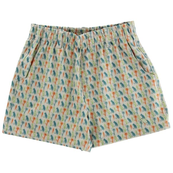 Colorful kids' shorts with dinosaur pattern
