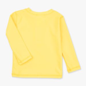 RuffleButts - Long Sleeve Zipper Rash Guard - Neon Yellow