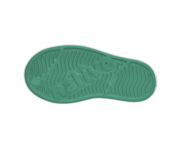 native jefferson alpine green Green shoe sole with wavy tread pattern