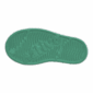 Green shoe sole with wavy tread pattern