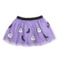 Purple tutu with ghost and bat patterns