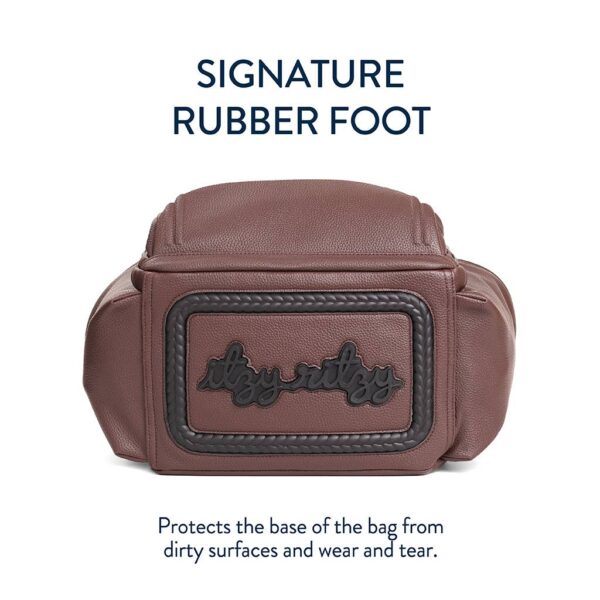 itzy ritzy *new* espresso boss plus™ Brown bag with protective rubber base logo.