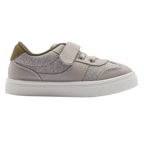 oomphies kayden grey sneakers Gray children's sneaker with velcro strap.