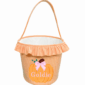 Orange gingham bucket with pumpkin design