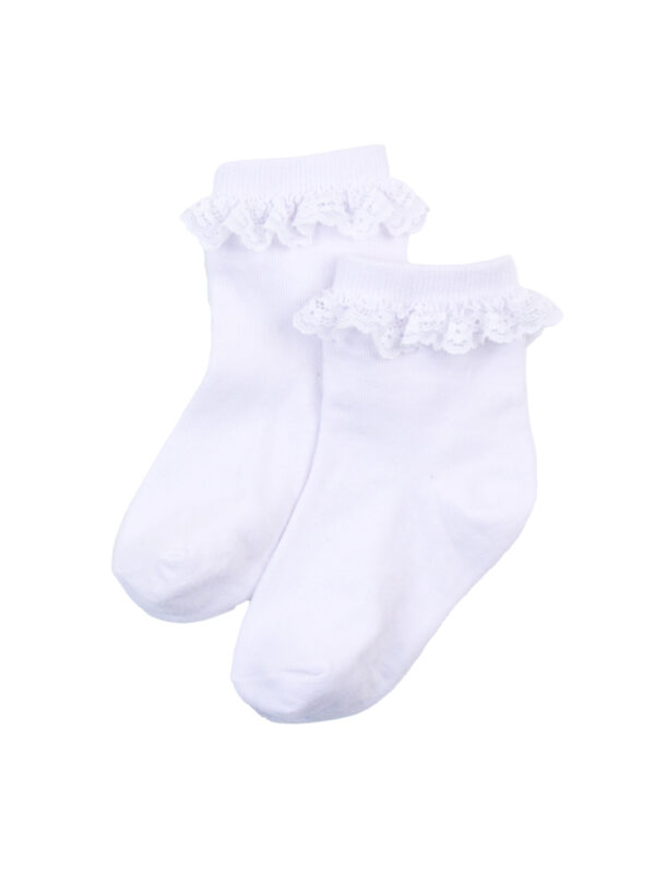 rufflebutts white 3 pack ruffle ankle socks White frilly ankle socks