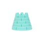 Blue sandcastle mold for beach fun.
