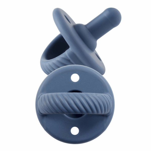 itzy ritzy sweetie soother™ pacifier sets (2 pack): agave + succulent cables Blue silicone pacifier with textured handle