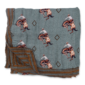 cowkid clothing co teal bronc bamboo muslin blanket