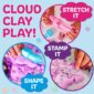 Kids playing with colorful cloud clay activities.