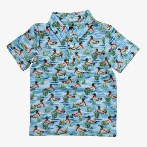 Duck print polo shirt for kids