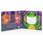 Children in costumes, dinosaur theme, colorful storybook scene.