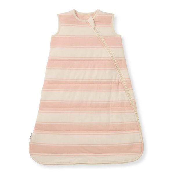 Striped pink and cream infant sleep sack