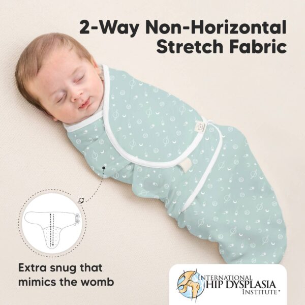 keababies 3pk soothe baby swaddles 0 3 months, sleep sack for newborns Baby in snug, stretchy swaddle fabric.