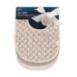 Pack of three beige checkered baby bibs