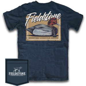 Fieldstone duck graphic t-shirt, sporting lifestyle brand.