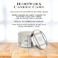HomeWorx candle care instructions and white birch candle.