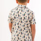 Child's duck-patterned shirt, rear view