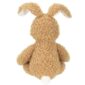 Fuzzy brown plush bunny toy, back view.