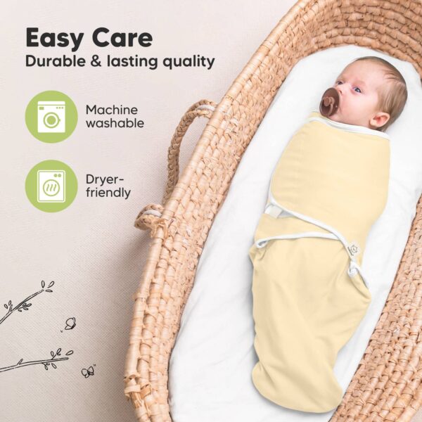 keababies 3pk soothe baby swaddles 0 3 months, sleep sack for newborns Baby swaddled in crib, easy care, machine washable blanket.