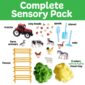 Complete sensory pack with farm toys and clay.