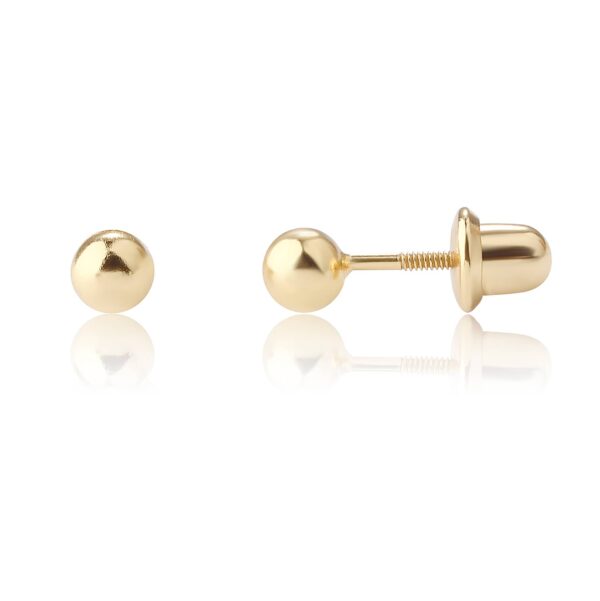 Gold screw-back ball stud earrings