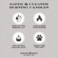 Safer cleaner burning candles with essential oils benefits.