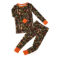 Camo pajama set with orange accents