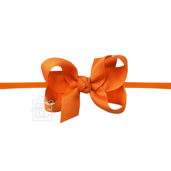 beyond creation classic 1/4" nylon headband with signature grosgrain bow 3.5 inch beyond creation classic 1/4" nylon headband with signature grosgrain bow 3.5 inch