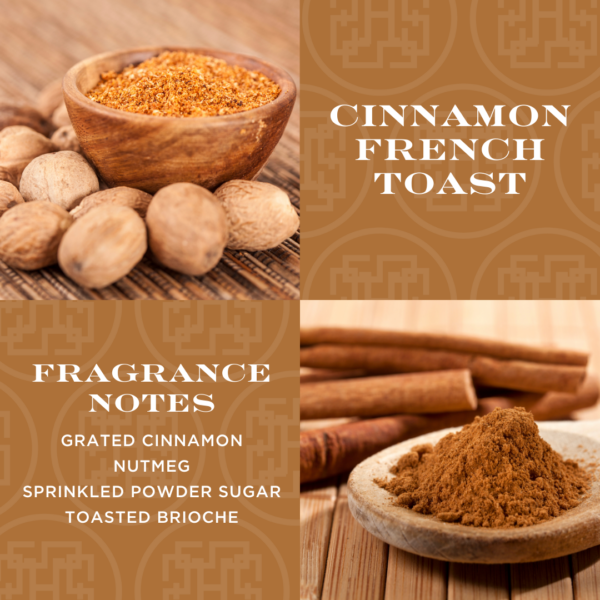 homeworx by slatkin + co. cinnamon french toast 4 wick candle Cinnamon French Toast fragrance with nutmeg and spices.