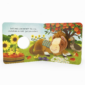 Illustrated horse and duck beneath tree with apples.