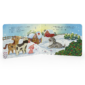 Farm animals experiencing first snowfall.